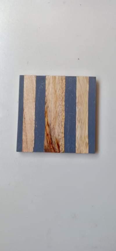 Mop resin wooden coaster set